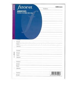 FILOFAX ΑΝΤΑΛΛΑΚΤΙΚΑ DESKFAX 170201 (ADDRESSES)