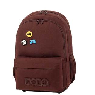 POLO ΣΧΟΛΙΚΗ ΤΣΑΝΤΑ ΣΑΚΙΔΙΟ ΠΛΑΤΗΣ ΔΗΜΟΤΙΚΟΥ PINS ΜΠΟΡΝΤΟ 901059 3400