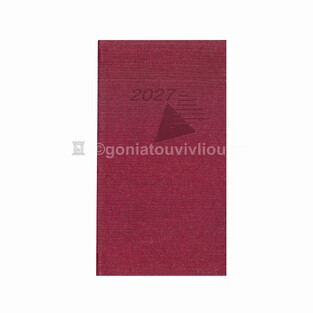 2027 ΗΜΕΡΟΛΟΓΙΟ ΑΤΖΕΝΤΑ ΕΒΔΟΜΑΔΙΑΙΟ ΚΑΘΕΤΟ ΥΠΟΚΙΤΡΙΝΟ 8x14cm FAN ΜΠΟΡΝΤΩ 65 (ΠΛΑΝΟΓΡΑΜΜΑ)