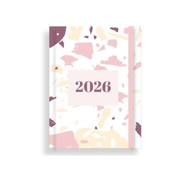 2026 ΗΜΕΡΟΛΟΓΙΟ ΗΜΕΡΗΣΙΟ 12x17cm VERSUS ΜΕ ΛΑΣΤΙΧΟ ΡΟΖ 587119 (TESORO)