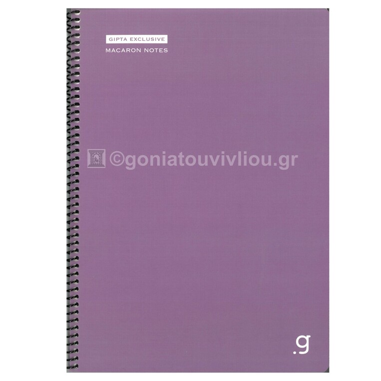 UNIPAP GIPTA ΤΕΤΡΑΔΙΟ ΣΠΙΡΑΛ A4 (21x29,7cm) 2 ΘΕΜΑΤΩΝ 50φ ΠΕΡΦΟΡΕ MACARON ΜΩΒ 35701