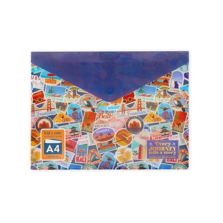 LEGAMI ΦΑΚΕΛΟΣ ΜΕ ΚΟΥΜΠΙ ΠΛΑΣΤΙΚΟΣ A4 (21x29,7cm) TRAVEL PFB0003
