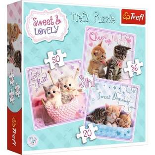 TREFL ΠΑΖΛ 3 ΣΕ 1 (20/36/50 ΤΕΜΑΧΙΩΝ) ΓΑΤΑΚΙΑ 34809