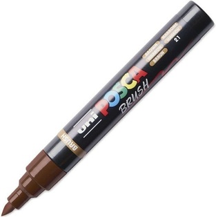 POSCA ΜΑΡΚΑΔΟΡΟΣ PC5BR BRUSH ΚΑΦΕ (BROWN)