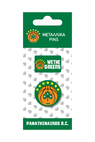 PINS ΜΕΤΑΛΛΙΚΑ ΠΑΝΑΘΗΝΑΙΚΟΣ ΜΠΑΣΚΕΤ 1 WE THE GREENS HPPIN0010