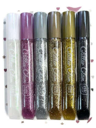 INTERDRUK ΣΕΤ ΚΟΛΛΕΣ ΜΕ ΧΡΥΣΟΣΚΟΝΗ GLITTER GLAM 6x10,5ml 356833