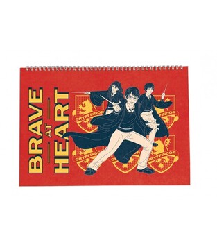 GRAFFITI HARRY POTTER ΜΠΛΟΚ ΖΩΓΡΑΦΙΚΗΣ 23x33cm 40φ ΜΕ ΑΥΤΟΚΟΛΛΗΤΑ GRYFFINDOR RED BRAVE AT HEART 23418