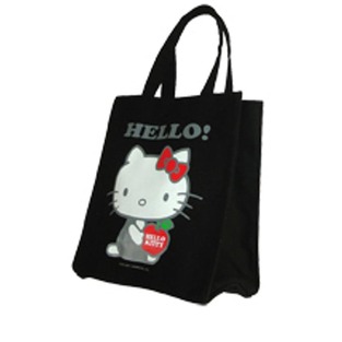 SANRIO ΤΣΑΝΤΑ ΥΦΑΣΜΑΤΙΝΗ HELLO KITTY AND FRIENDS ΜΑΥΡΗ 319732