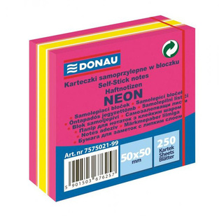 DONAU ΑΥΤΟΚΟΛΛΗΤΑ ΧΑΡΤΑΚΙΑ ΣΗΜΕΙΩΣΕΩΝ ΚΥΒΟΣ MINI 5x5cm NEON ΧΡΩΜΑΤΙΣΤΟΣ ΡΟΖ ΑΠΟΧΡΩΣΕΙΣ 250φ 757502199