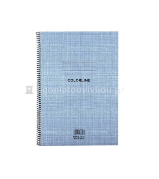 SALKO ΤΕΤΡΑΔΙΟ ΣΠΙΡΑΛ A4 (21x29,7cm) 1 ΘΕΜΑΤΟΣ 30φ COLORLINE ΜΠΛΕ 7856