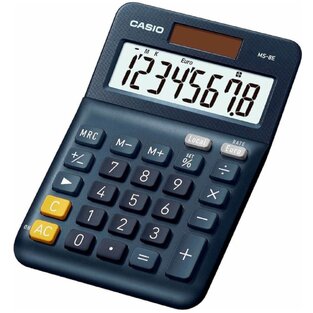 CASIO MS8E ΑΡΙΘΜΟΜΗΧΑΝΗ 8 ΨΗΦΙΩΝ ΜΠΑΤΑΡΙΑ ΗΛΙΑΚΟ EURO CONVERSION ΜΠΛΕ ΣΚΟΥΡΟ 6609893