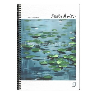 UNIPAP GIPTA ΤΕΤΡΑΔΙΟ ΣΠΙΡΑΛ 17x25cm 3 ΘΕΜΑΤΩΝ 75φ ΠΕΡΦΟΡΕ MONET ΝΟΥΦΑΡΑ ΠΡΑΣΙΝΑ 35793