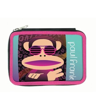 BACK ME UP BMU ΚΑΣΕΤΙΝΑ ΤΕΤΡΑΓΩΝΗ ΔΙΠΛΗ ΓΕΜΑΤΗ PAUL FRANK ANIMAL PRINT ΜΩΒ ΣΚΟΥΡΟ ΤΥΡΚΟΥΑΖ ΜΕ ΦΑΤΣΟΥΛΕΣ 34667100