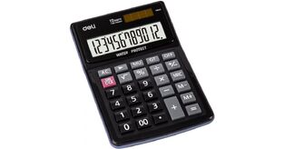 DELI ΑΡΙΘΜΟΜΗΧΑΝΗ 12 ΨΗΦΙΩΝ ΜΠΑΤΑΡΙΑ ΗΛΙΑΚΟ ΑΔΙΑΒΡΟΧΟ ΜΑΥΡΟ EM04031