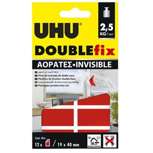 UHU DOUBLEFIX ΔΙΑΦΑΝΗ ΑΥΤΟΚΟΛΛΗΤΑ ΔΙΠΛΗΣ ΟΨΗΣ ΙΔΑΝΙΚΟ ΓΙΑ ΒΑΡΟΣ 2,5kg