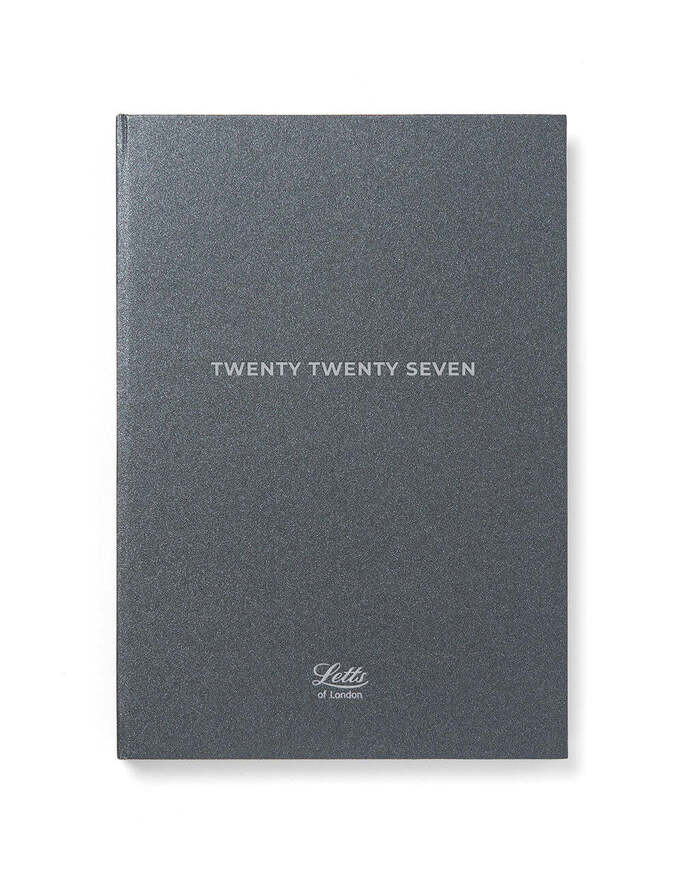 2027 ΗΜΕΡΟΛΟΓΙΟ LETTS ΗΜΕΡΗΣΙΟ A5 (14,8x21cm) TITANIUM ΜΠΛΕ ΜΕΤΑΛΛΙΚΟ 27082587
