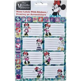 GIM ΕΤΙΚΕΤΕΣ ΤΕΤΡΑΔΙΩΝ ΜΕ GLITTER MINNIE MOUSE 77314249