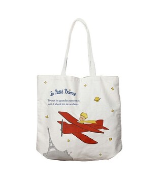 LA MAISON FRANCAISE LE PETIT PRINCE ΥΦΑΣΜΑΤΙΝΗ ΤΣΑΝΤΑ ΓΙΑ ΨΩΝΙΑ 38x42cm ΜΙΚΡΟΣ ΠΡΙΓΚΙΠΑΣ ΑΕΡΟΠΛΑΝΟ 54TOTE203