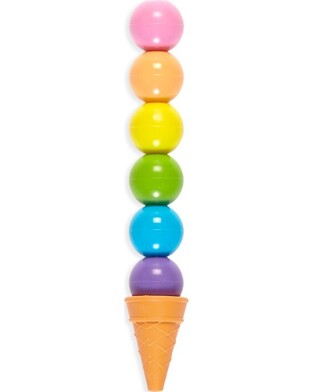 OOLY ΣΕΤ ΚΗΡΟΜΠΟΓΙΕΣ ΣΕ ΣΧΗΜΑ ΠΑΓΩΤΟ ΠΥΡΑΜΙΔΑ RAINBOW SCOOPS 6 ΧΡΩΜΑΤΑ ΚΑΙ ΜΙΑ ΑΡΩΜΑΤΙΚΗ ΓΟΜΑ ΧΩΝΑΚΙ 133099