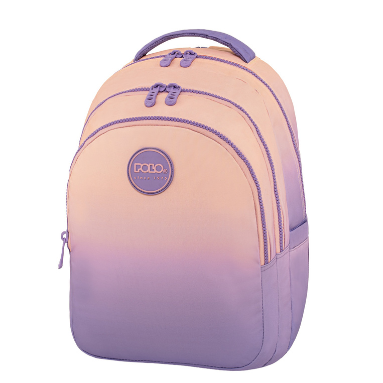 POLO ΣΧΟΛΙΚΗ ΤΣΑΝΤΑ ΣΑΚΙΔΙΟ ΠΛΑΤΗΣ ΔΗΜΟΤΙΚΟΥ FOCUS GRADIENT PURPLE PINK 901078 8411