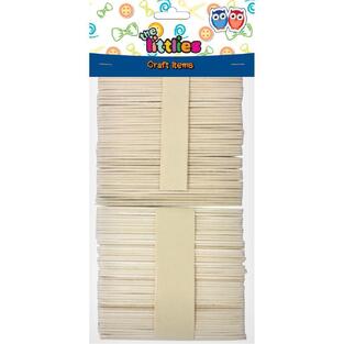 THE LITTLIES ΣΕΤ ΞΥΛΑΚΙΑ ΠΛΑΚΕ ΓΛΩΣΣΟΠΙΕΣΤΡΑ ΦΥΣΙΚΟ ΧΡΩΜΑ 114mm 100τεμ 000646519