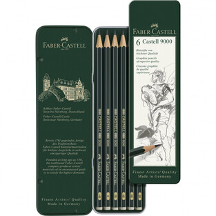 FABER CASTELL ΣΕΤ ΜΟΛΥΒΙΑ ΣΧΕΔΙΟΥ 9000 6τεμ 119063