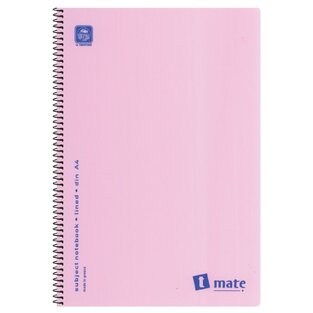 SPECIAL BY TYPOTRUST ΤΕΤΡΑΔΙΟ ΣΠΙΡΑΛ T MATE ΠΛΑΣΤΙΚΟ ΑΔΙΑΦΑΝΟ ΕΞΩΦΥΛΛΟ A4 (21x29,7cm) 3 ΘΕΜΑΤΩΝ 90φ ΡΟΖ