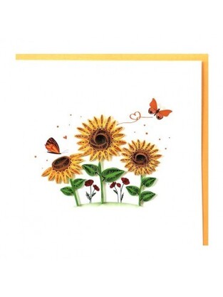 TENDANCES PETITS PETALES ΕΥΧΕΤΗΡΙΑ ΚΑΡΤΑ 15x15cm PP01C ΗΛΙΟΤΡΟΠΙΑ ΠΕΤΑΛΟΥΔΕΣ