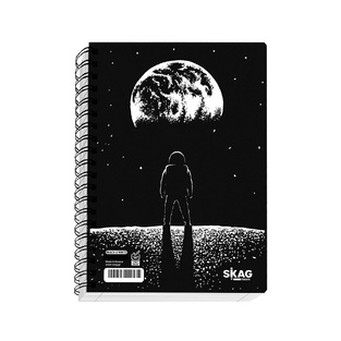 SKAG ΤΕΤΡΑΔΙΟ ΣΠΙΡΑΛ A4 (21x29,7cm) 3 ΘΕΜΑΤΩΝ 90φ BLACK AND WHITE ΑΣΤΡΟΝΑΥΤΗΣ ΦΕΓΓΑΡΙ 292511