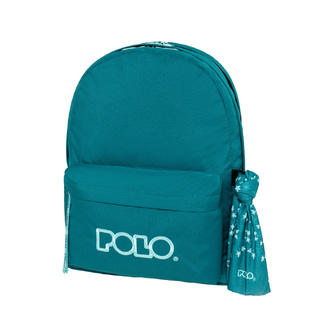 POLO ΣΧΟΛΙΚΗ ΤΣΑΝΤΑ ΣΑΚΙΔΙΟ ΠΛΑΤΗΣ ORIGINAL DOUBLE SCARF 30lt ΠΕΤΡΟΛ ΜΕ ΓΑΛΑΖΙΑ ΓΡΑΜΜΑΤΑ 901235 5853
