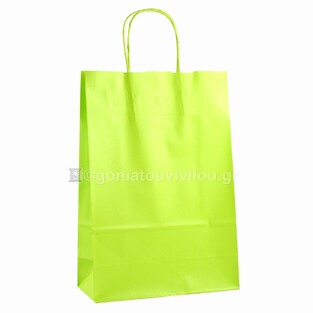 FLORIOCARTA ΤΣΑΝΤΑ ΣΑΚΟΥΛΑ ΔΩΡΟΥ ΧΑΡΤΙΝΗ 22x10x32cm FLUO ΠΡΑΣΙΝΟ 125ΤΔ76342