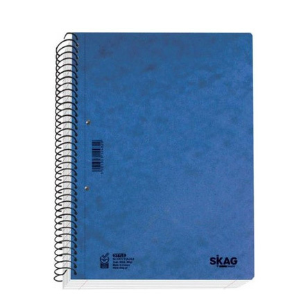 SKAG ΤΕΤΡΑΔΙΟ ΣΠΙΡΑΛ 17x25cm 4 ΘΕΜΑΤΩΝ 120φ BASIC ΜΠΛΕ 276160