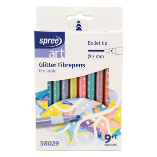 SPREE ΜΑΡΚΑΔΟΡΟΙ ΜΕ GLITTER ERASABLE 9+1 ΧΡΩΜΑΤΑ SP58029