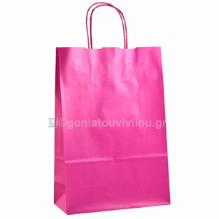 FLORIOCARTA ΤΣΑΝΤΑ ΣΑΚΟΥΛΑ ΔΩΡΟΥ ΧΑΡΤΙΝΗ 22x10x32cm FLUO ΡΟΖ 125ΤΔ76342