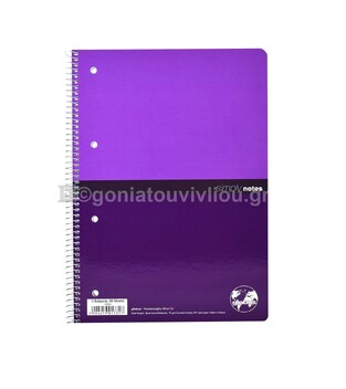 GLOBUS ΤΕΤΡΑΔΙΟ ΣΠΙΡΑΛ A4 (21x29,7cm) 3 ΘΕΜΑΤΩΝ 90φ ΠΕΡΦΟΡΕ ΜΕ ΤΡΥΠΕΣ SIMPLY NOTES ΜΩΒ SN30
