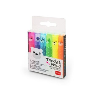 LEGAMI ΣΕΤ ΜΑΡΚΑΔΟΡΟΙ ΥΠΟΓΡΑΜΜΙΣΗΣ MINI TEDDYS MOOD 6τεμ MH0003
