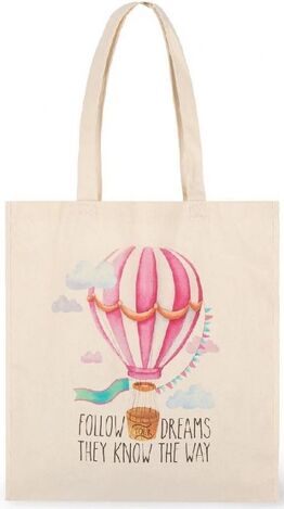 LEGAMI ΥΦΑΣΜΑΤΙΝΗ ΤΣΑΝΤΑ ΜΕ ΧΕΡΟΥΛΙΑ AIR BALOON FOLLOW YOUR DREAMS CBAG0002