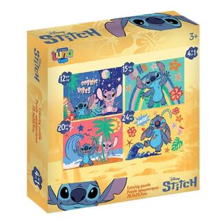 LUNA TOYS ΠΑΖΛ 4 ΣΕ 1 12/15/20/24 ΤΕΜΑΧΙΩΝ STITCH 565649