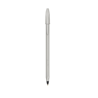 BIC ΣΤΥΛΟ CRISTAL GLACE SILVER (ΑΣΗΜΙ) ΜΑΥΡΗ ΓΡΑΦΗ MEDIUM 1.0mm 302533