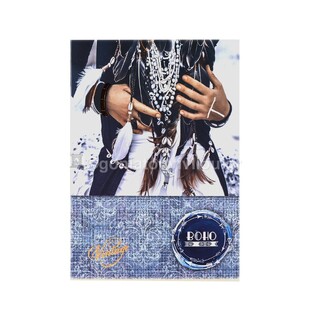 SKAG ΤΕΤΡΑΔΙΟ ΚΑΡΦΙΤΣΑ 17x25cm 40φ VINTAGE BOHO ΜΠΛΕ 261456