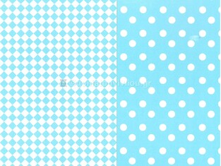 SKAG ZAZOO ΧΑΡΤΟΝΙ 50x70cm 230gr ΔΙΠΛΗΣ ΟΨΗΣ ΓΑΛΑΖΙΟ ΜΕ ΛΕΥΚΑ ΠΟΥΑ ΚΑΙ ΓΑΛΑΖΙΑ ΛΕΥΚΑ ΤΕΤΡΑΓΩΝΑΚΙΑ 292399