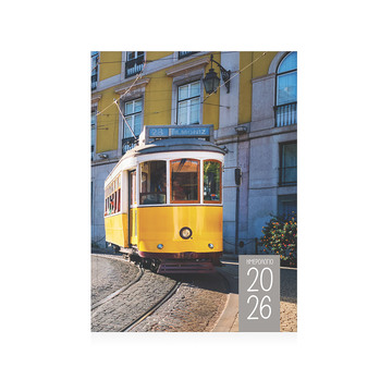 2026 ΗΜΕΡΟΛΟΓΙΟ ΗΜΕΡΗΣΙΟ PHOTO 14x21cm ΚΙΤΡΙΝΟ ΤΡΑΜ 052 (EKDOSIS)