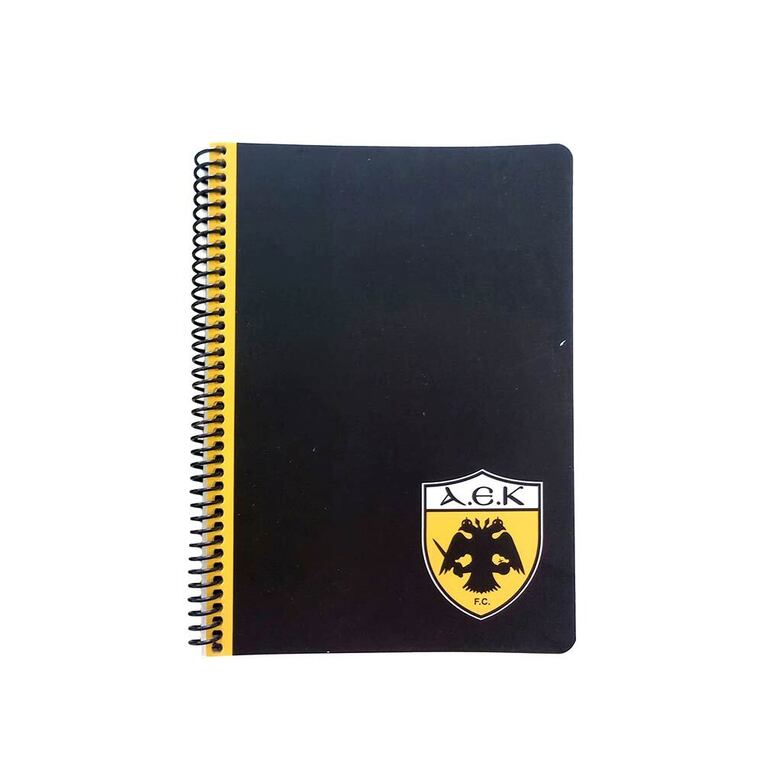 BACK ME UP ΤΕΤΡΑΔΙΟ ΣΠΙΡΑΛ 17x25cm 2 ΘΕΜΑΤΩΝ 70φ ΑΕΚ OFFICIAL LOGO 38600402