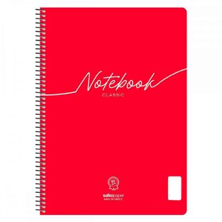 SALKO ΤΕΤΡΑΔΙΟ ΣΠΙΡΑΛ A4 (21x29,7cm) 2 ΘΕΜΑΤΩΝ 60φ NOTEBOOK CLASSIC ΚΟΚΚΙΝΟ 5837