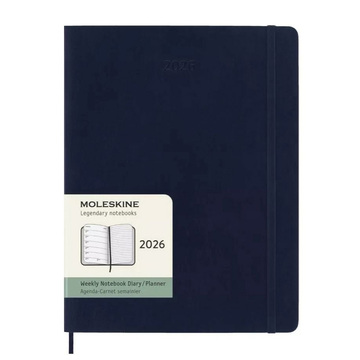 2026 ΗΜΕΡΟΛΟΓΙΟ MOLESKINE XLARGE (19x25cm) SOFT COVER SAPHIRE BLUE WEEKLY DIARY PLANNER (ΕΒΔΟΜΑΔΙΑΙΟ ΗΜΕΡΟΛΟΓΙΟ ΕΤΟΥΣ)