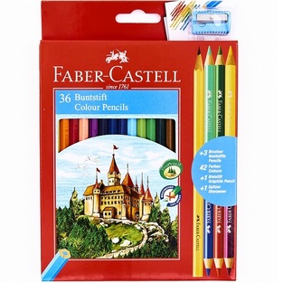 FABER CASTELL ΣΕΤ ΞΥΛΟΜΠΟΓΙΕΣ KNIGHTS 36 ΧΡΩΜΑΤΑ + 3 ΞΥΛΟΜΠΟΓΙΕΣ ΔΙΠΛΕΣ + ΞΥΣΤΡΑ 110336
