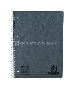 SKAG ΤΕΤΡΑΔΙΟ ΣΠΙΡΑΛ A4 (21x29,7cm) 4 ΘΕΜΑΤΩΝ 120φ ΠΡΕΣΠΑΝ STYLE ΠΕΡΦΟΡΕ ΓΚΡΙ 2302
