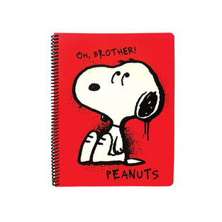 BMU ΤΕΤΡΑΔΙΟ ΣΠΙΡΑΛ A4 (21x29,7cm) 2 ΘΕΜΑΤΩΝ 70φ PEANUTS SNOOPY OH BROTHER RED 365 10440