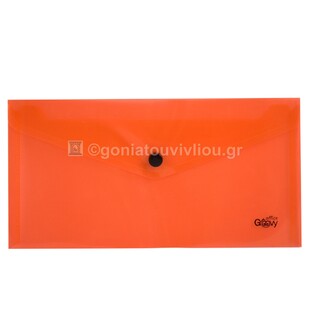 GROOVY ΦΑΚΕΛΟΣ ΜΕ ΚΟΥΜΠΙ ΠΛΑΣΤΙΚΟΣ 13x24cm ΔΙΑΦΑΝΗΣ ΚΟΚΚΙΝΟΣ 032052