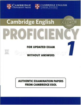 CAMBRIDGE ENGLISH PROFICIENCY 1 WITHOUT ANSWERS